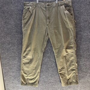 Carhartt‎ Olive Green Carpenter Pants 44x32 Relaxed Fit Utility Workwear Mens